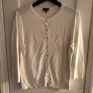 White perforated cardigan by The Limited. Womens size XL
